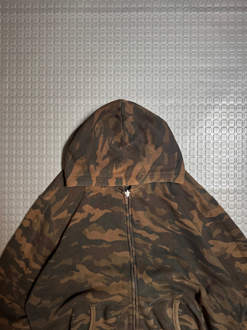 FULL ZIP HOODIE CAMO TOTTO 100% COTTON