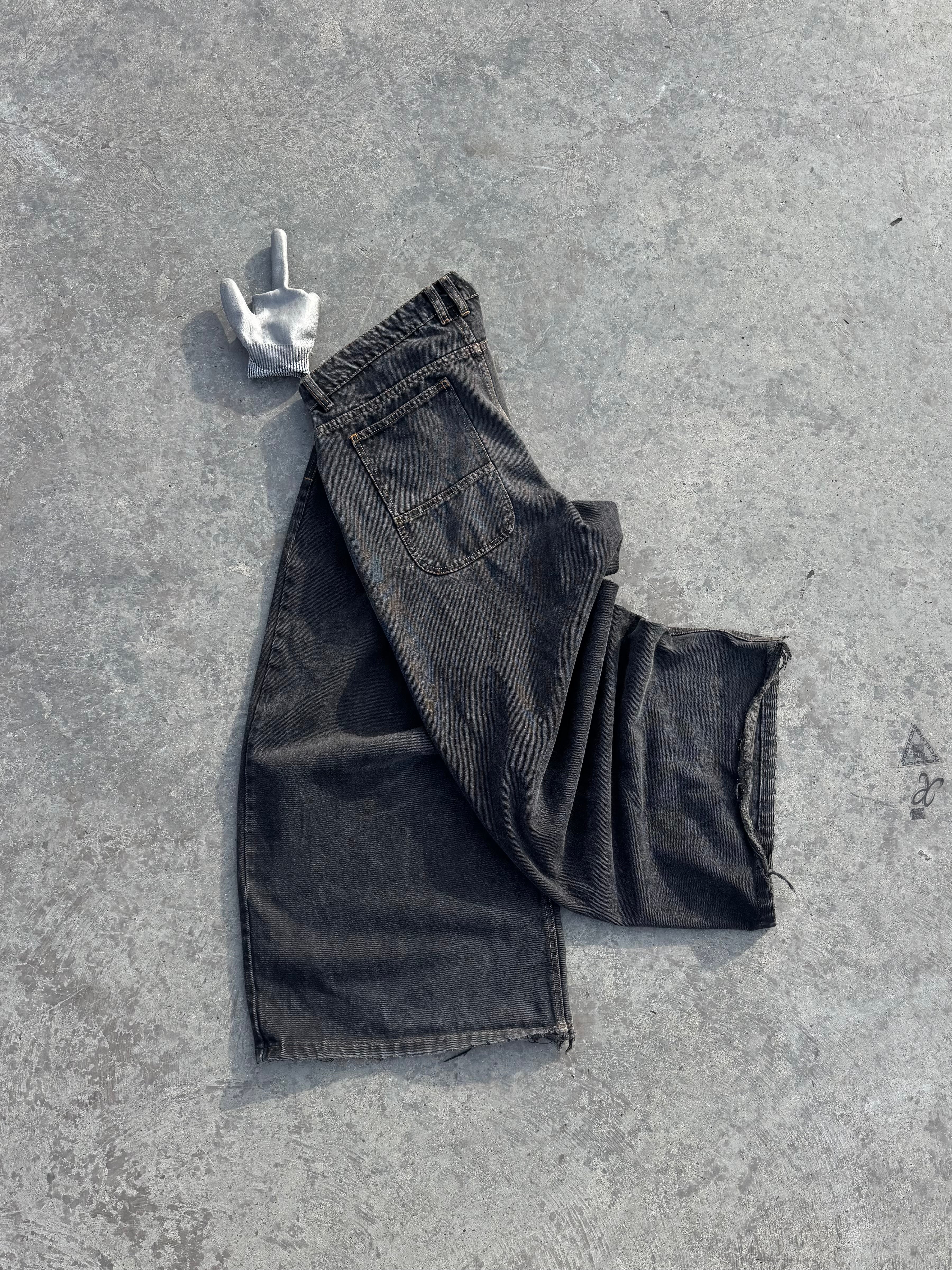 BOOT LEG BLACK DENIM PANT WASSTE