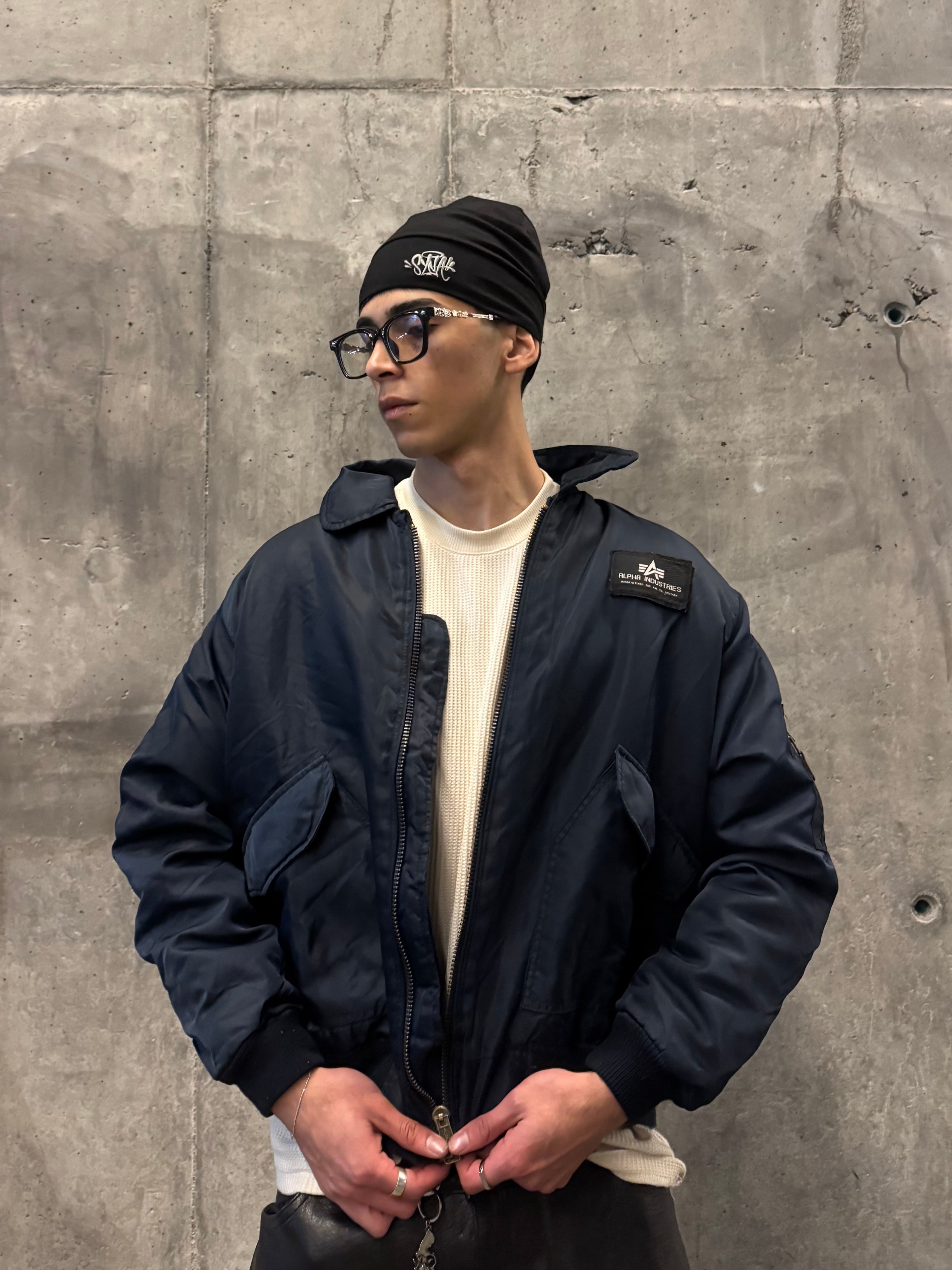 ALPHA INDUSTRIES CWU BOMBER JACKET BLUE