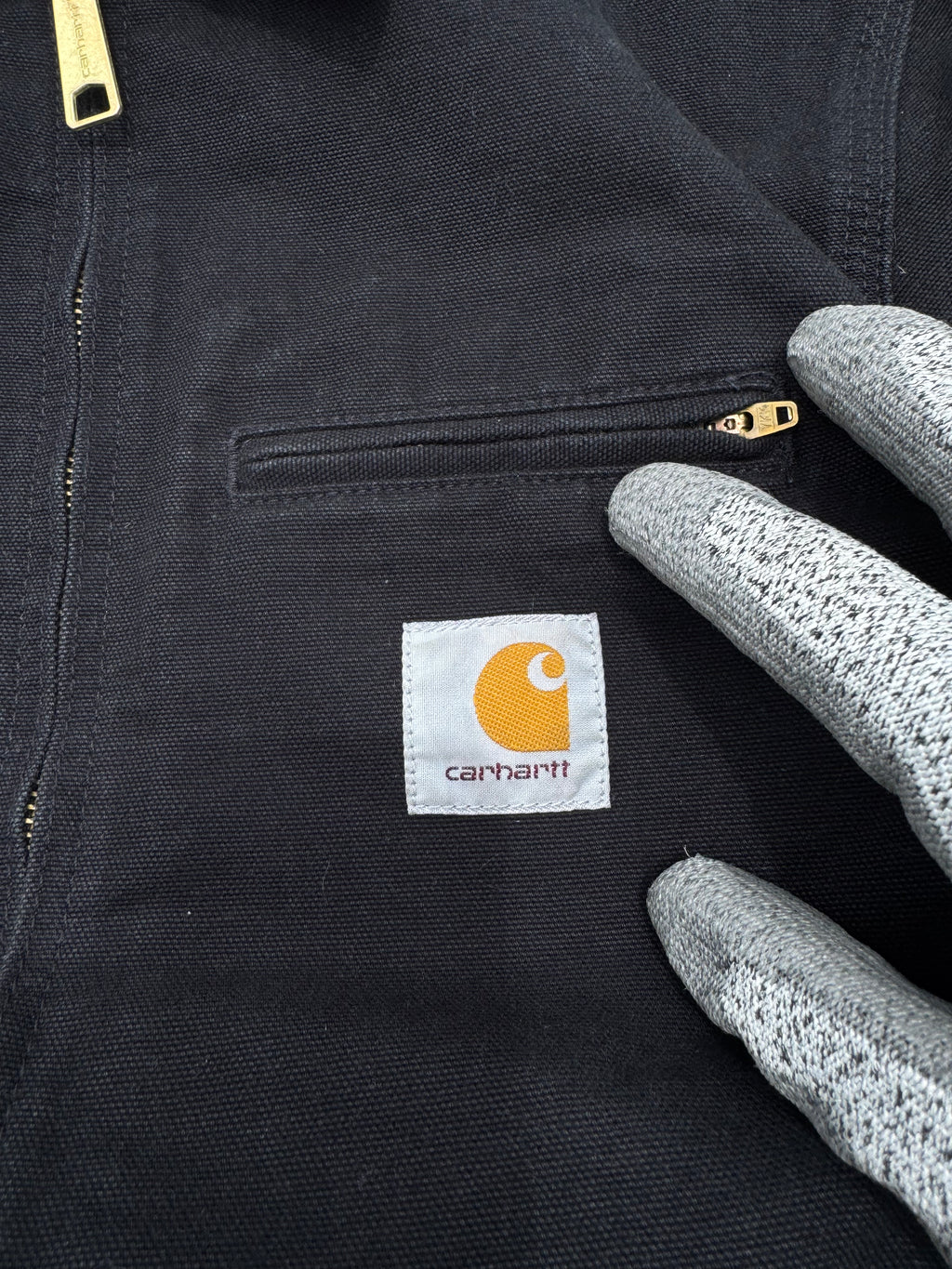 CARHARTT WIP DETROIT JACKET BLACK WORK WEAR