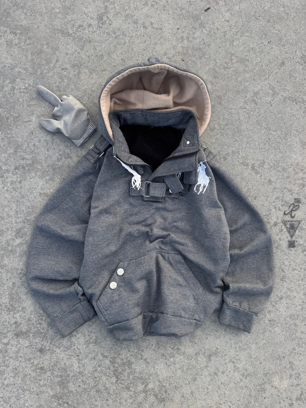 RARE HOODIE POLO BIG PONY
