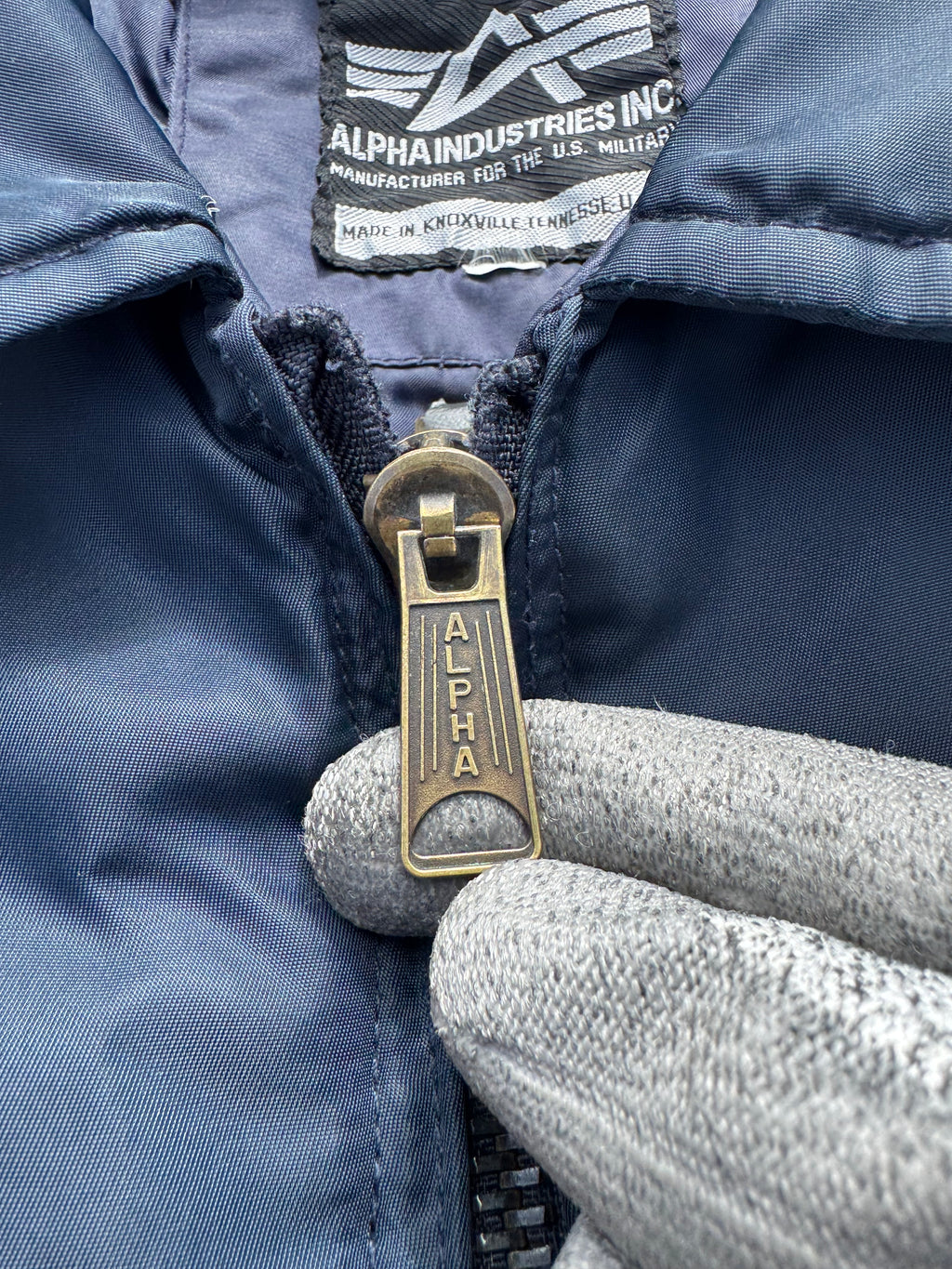 ALPHA INDUSTRIES CWU BOMBER JACKET BLUE