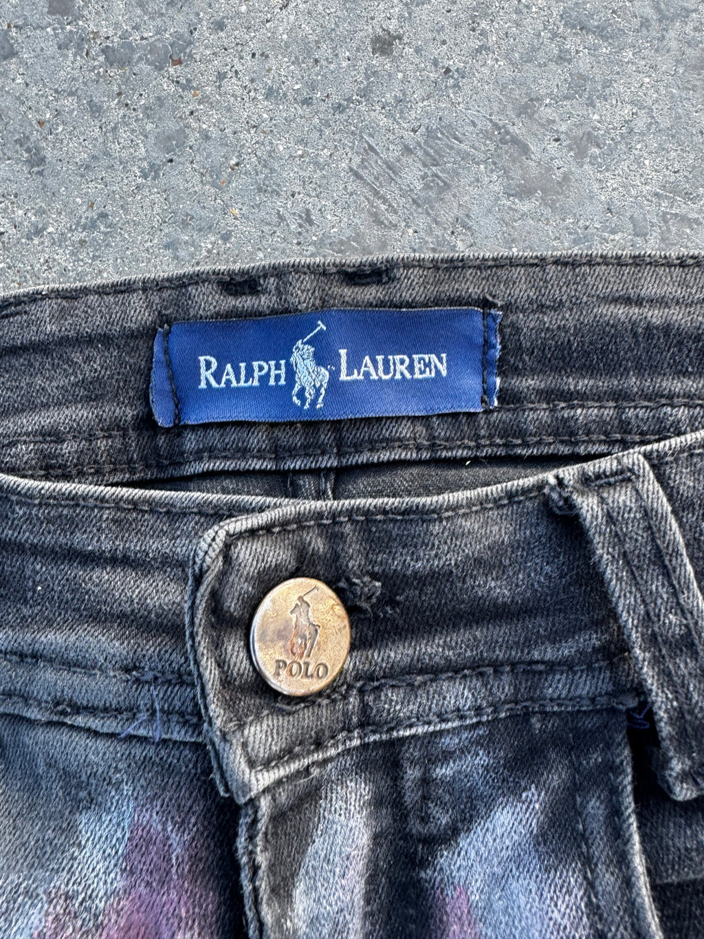JEAN POLO RALPH LAUREN FLARED ROSAS CUSTOM VGANGBANDO 🌹