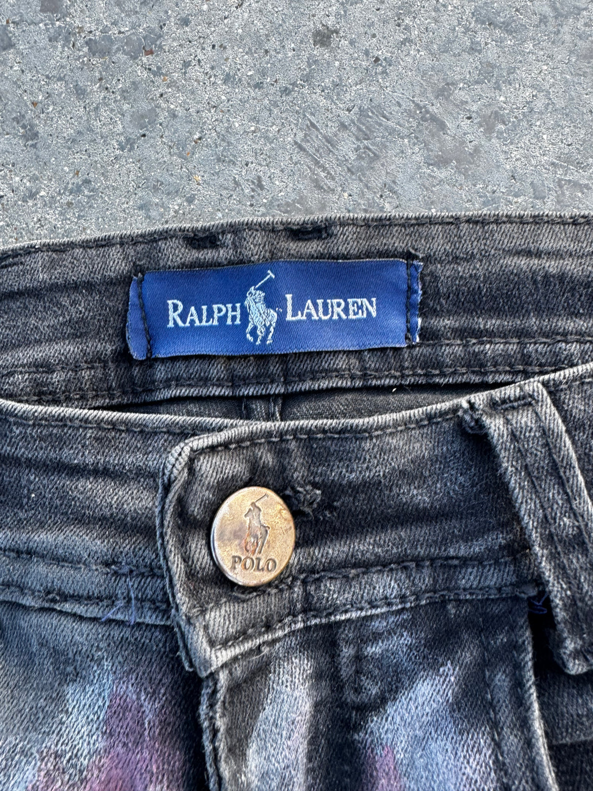 JEAN POLO RALPH LAUREN FLARED ROSAS CUSTOM VGANGBANDO 🌹